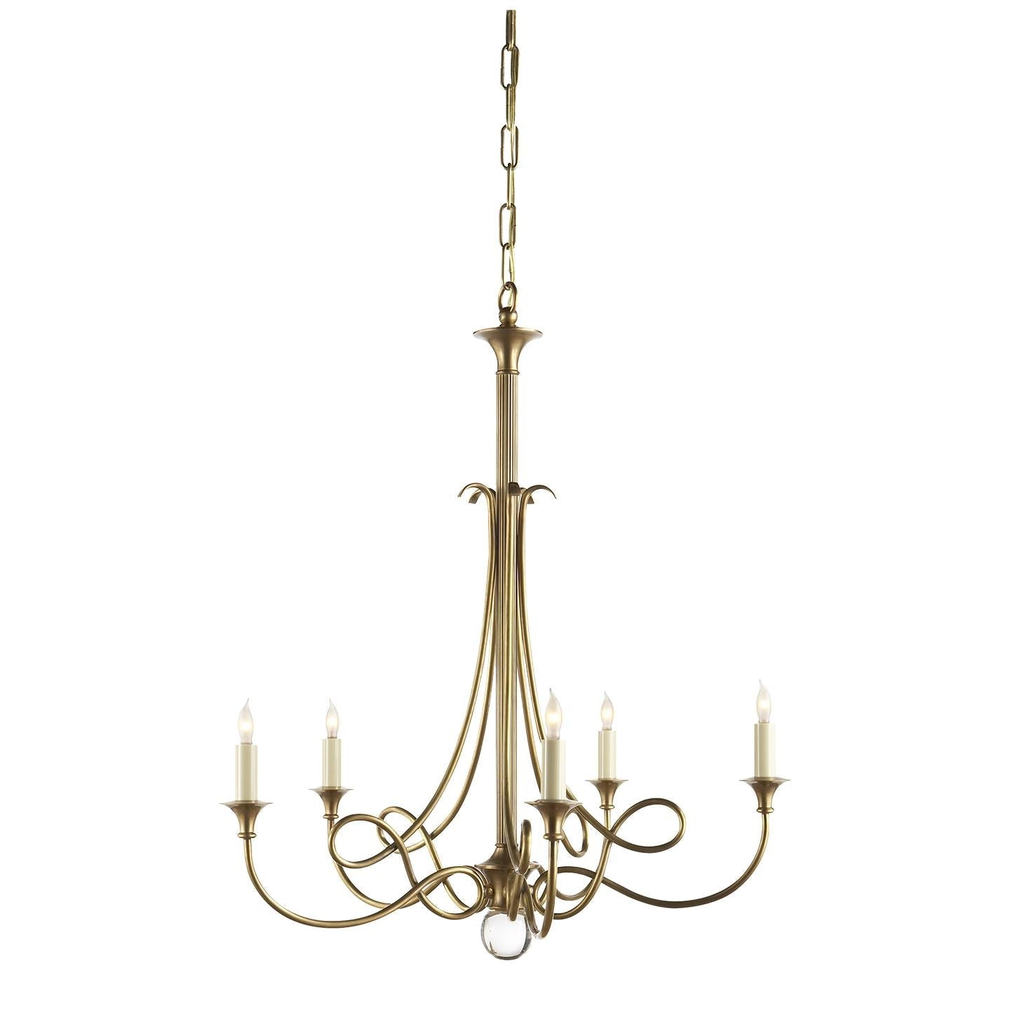 Vintage Gold 6-light Chandelier Traditional Candle-style Hanging Light Fixture for Dining Room or Entryway - Chandeliers