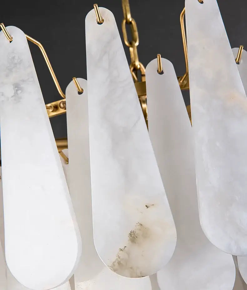 Teardrop Alabaster Chandelier for Living Room | Luxury Contemporary Interiors | Casalola Lights - Chandeliers