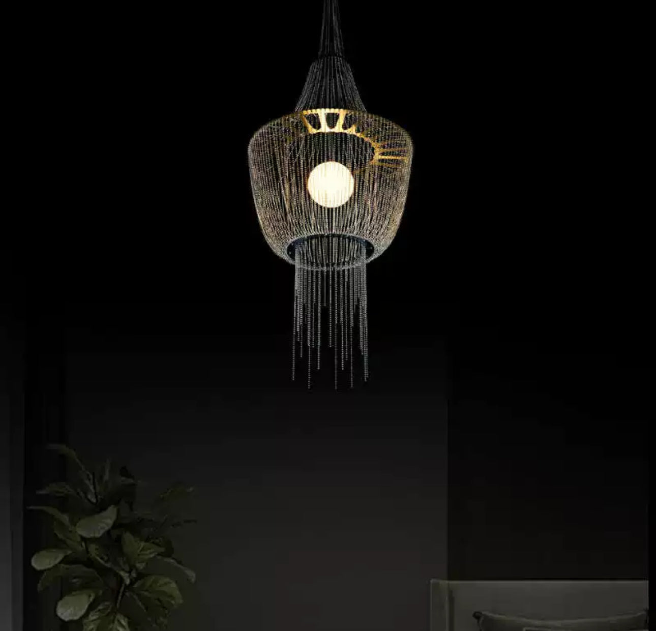 Sculptural Glass Pendant Chandelier for Modern and Eclectic Interiors - Chandeliers