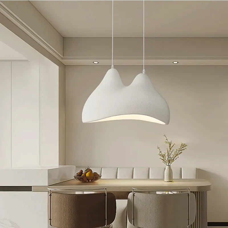 Elegant White Resin Pendant Light - Contemporary Design Accent For Modern Interiors - Lamps