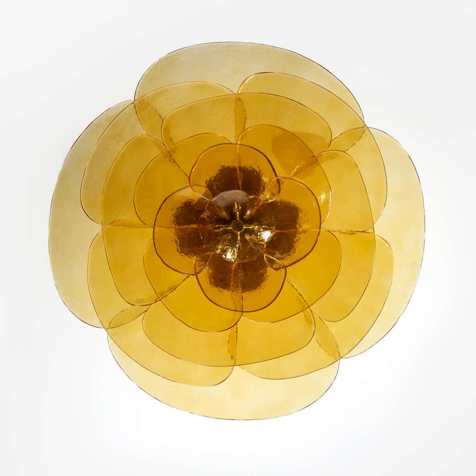 Lilypad Art Deco Glass Chandelier for Living Room and Dining Area | Luxury Lighting - Chandeliers