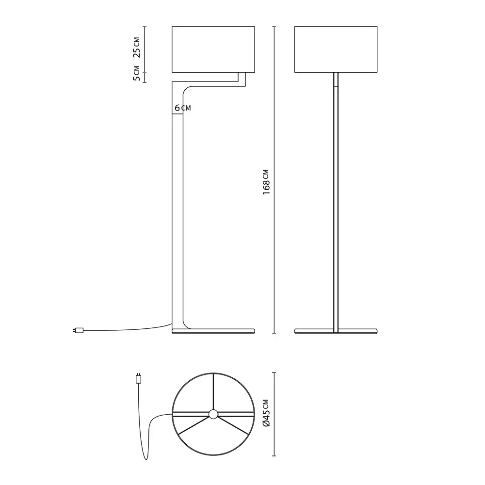 Modern Sculptural Metal Floor Lamp | Architectural Statement Piece | Red - Lamps