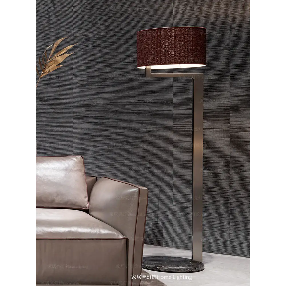 Modern Sculptural Metal Floor Lamp | Architectural Statement Piece | Red - Lamps