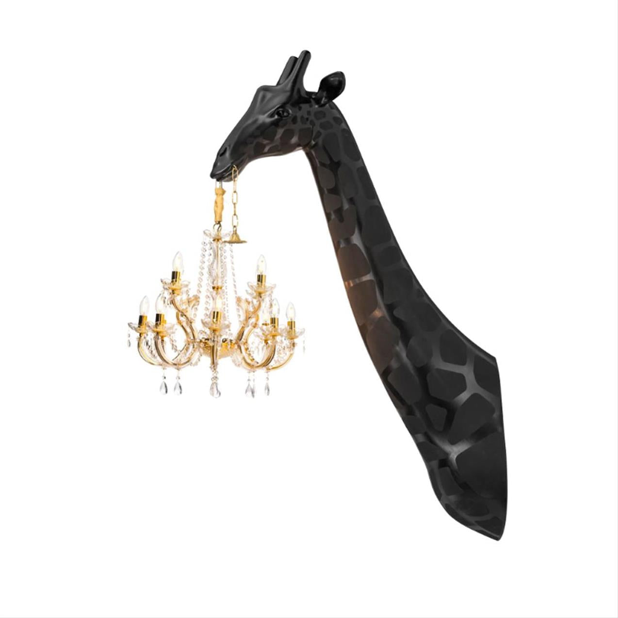 Giraffe Wall Lamp with Crystal Mary Therese Chandelier | Luxury Sconces for Elegant Spaces - Modern