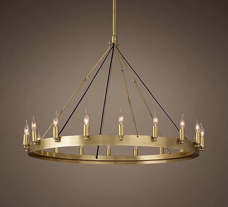 Brass Ring Antique Chandelier for Dining Room | Casalola Lights - Chandeliers