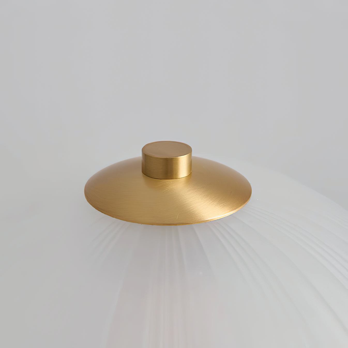 Gold and Frosted Glass Mushroom Table Lamp – Bedside or Living Room Light - Art Deco Lamps