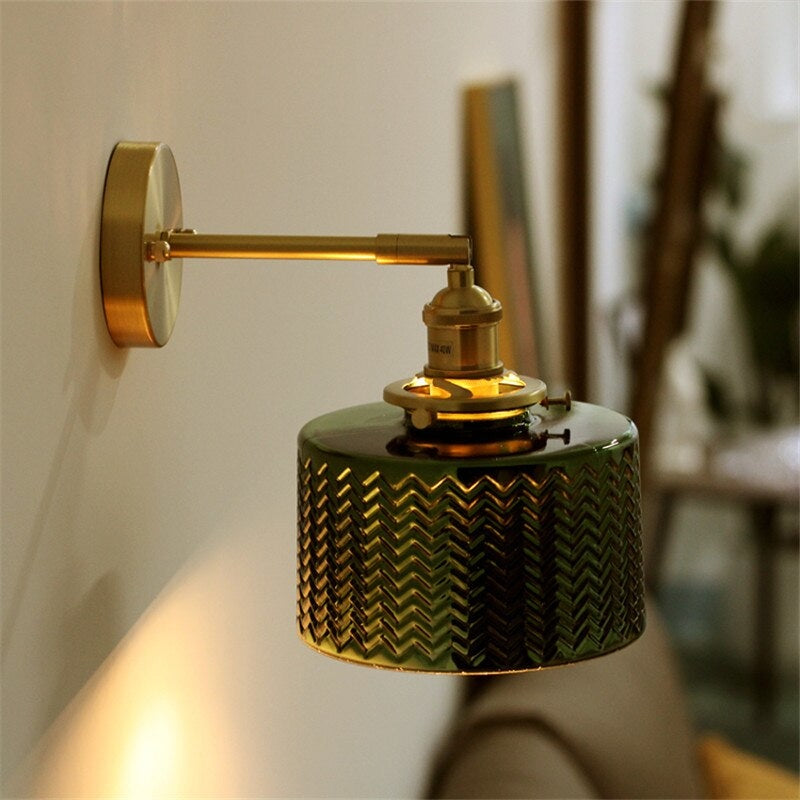 Glass Wall Light Brass Bedroom Lighting Wall Sconce hotsell Modern Art Deco Farmhouse Plug In Light