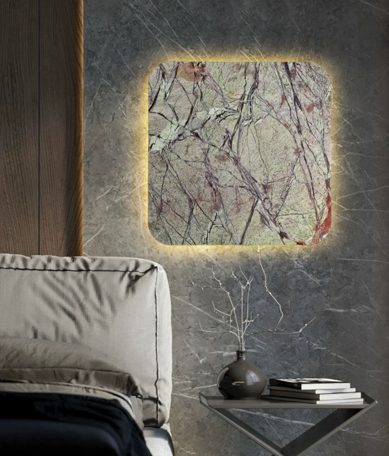 Luxurious Stone Wall Light 60x660cm Warm Led Lighting Intelligent Control - Minimalist Lamps