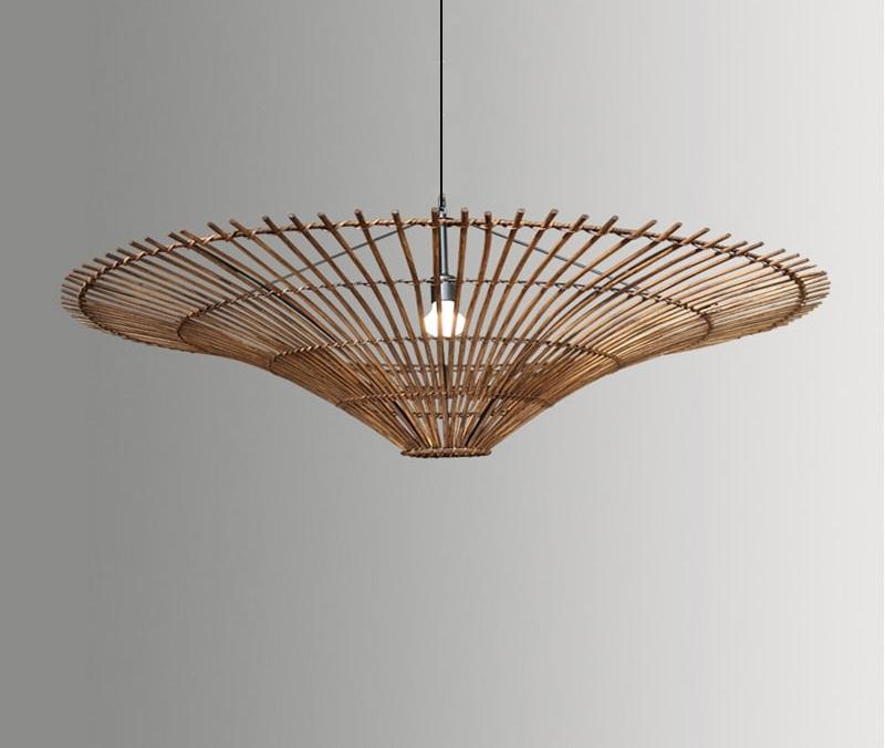 Handcrafted Wicker Pendant Light for Living Room Bedroom Restaurant Bar Lighting - Lamps