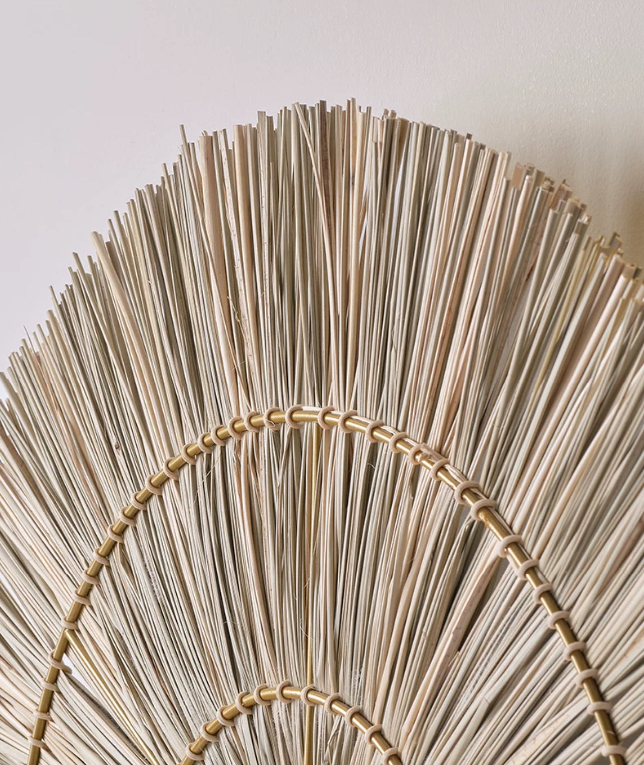 Handmade Straw Wall Lamp - 40 Cm 60 80 Rattan Round Design - Minimalist Lamps