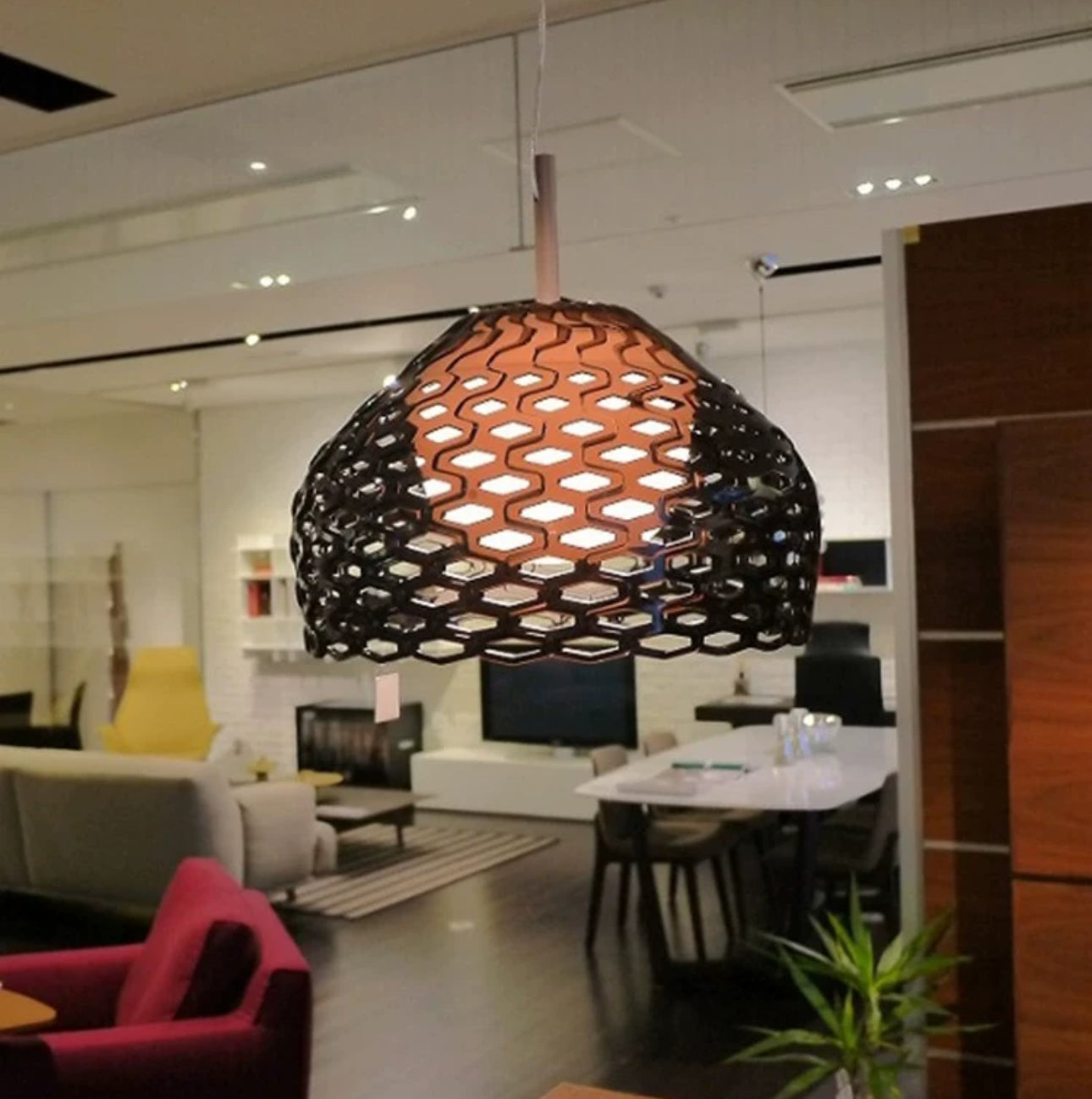 Honeycomb Pendant Light ?? Modern Industrial Ceiling Lamp for Living Room and Kitchen - Lamps