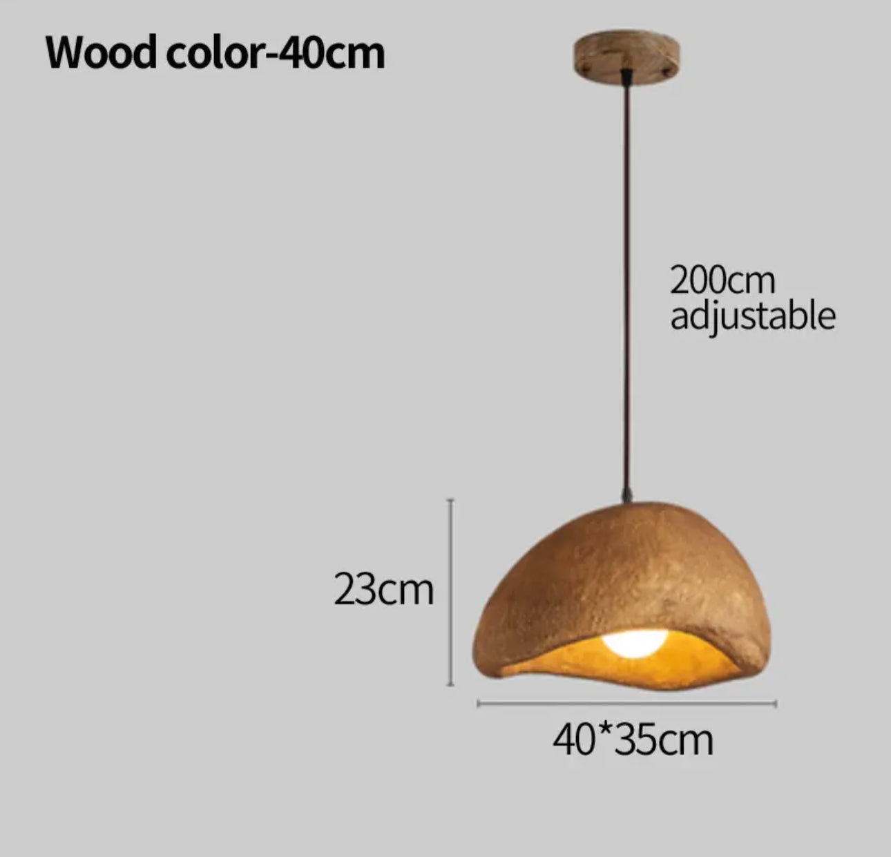 Ceramic Pendant Lighting | Brown Wabi-sabi Lamp | Japanese Hanging | Casalola - Lamps