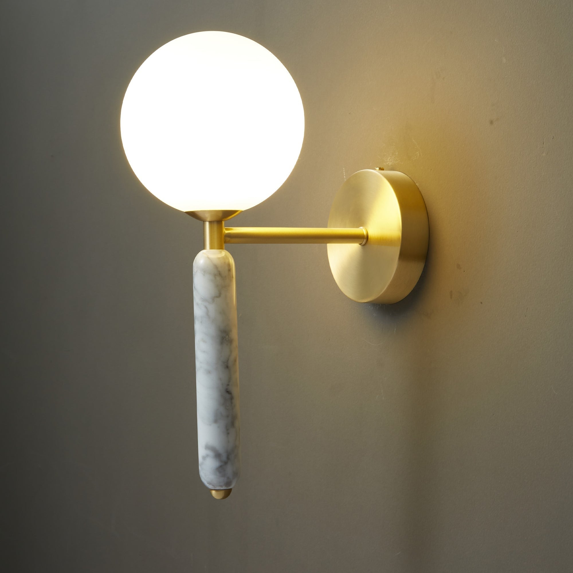 Green Italian Marble Bedside Wall Lights Living Room Corridor Luxury Lighting - Modern Sconces