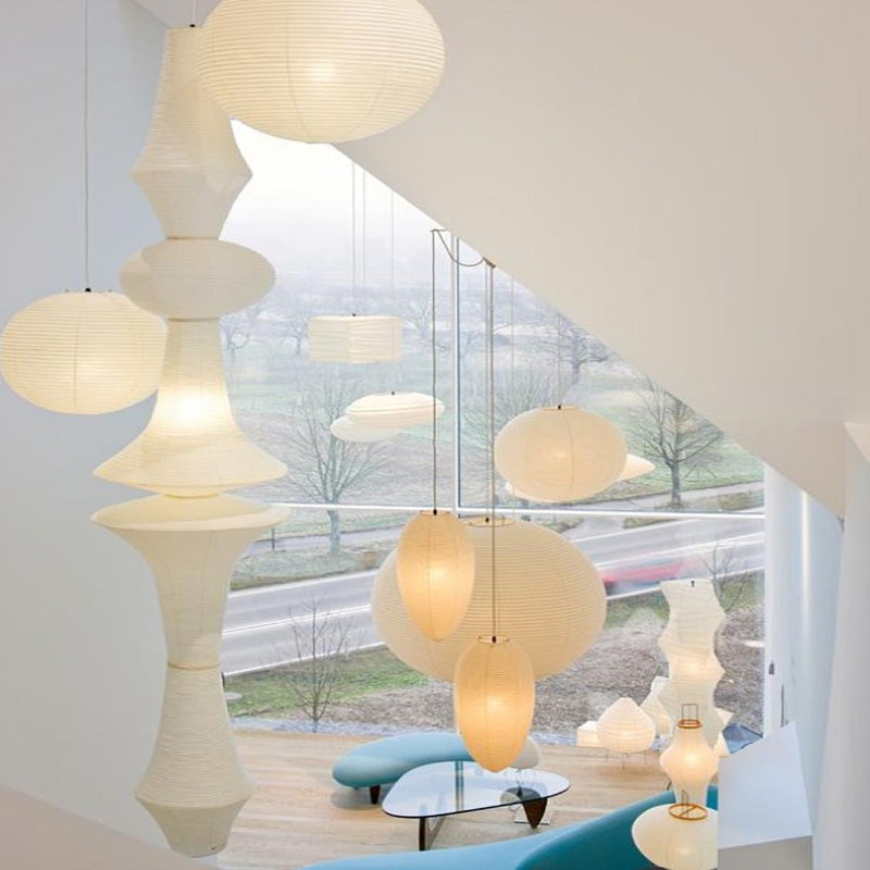 Akari Pendant Lamp | Noguchi Lanterns | Rice Paper | Japandi Lamps For Living Room - Lamps