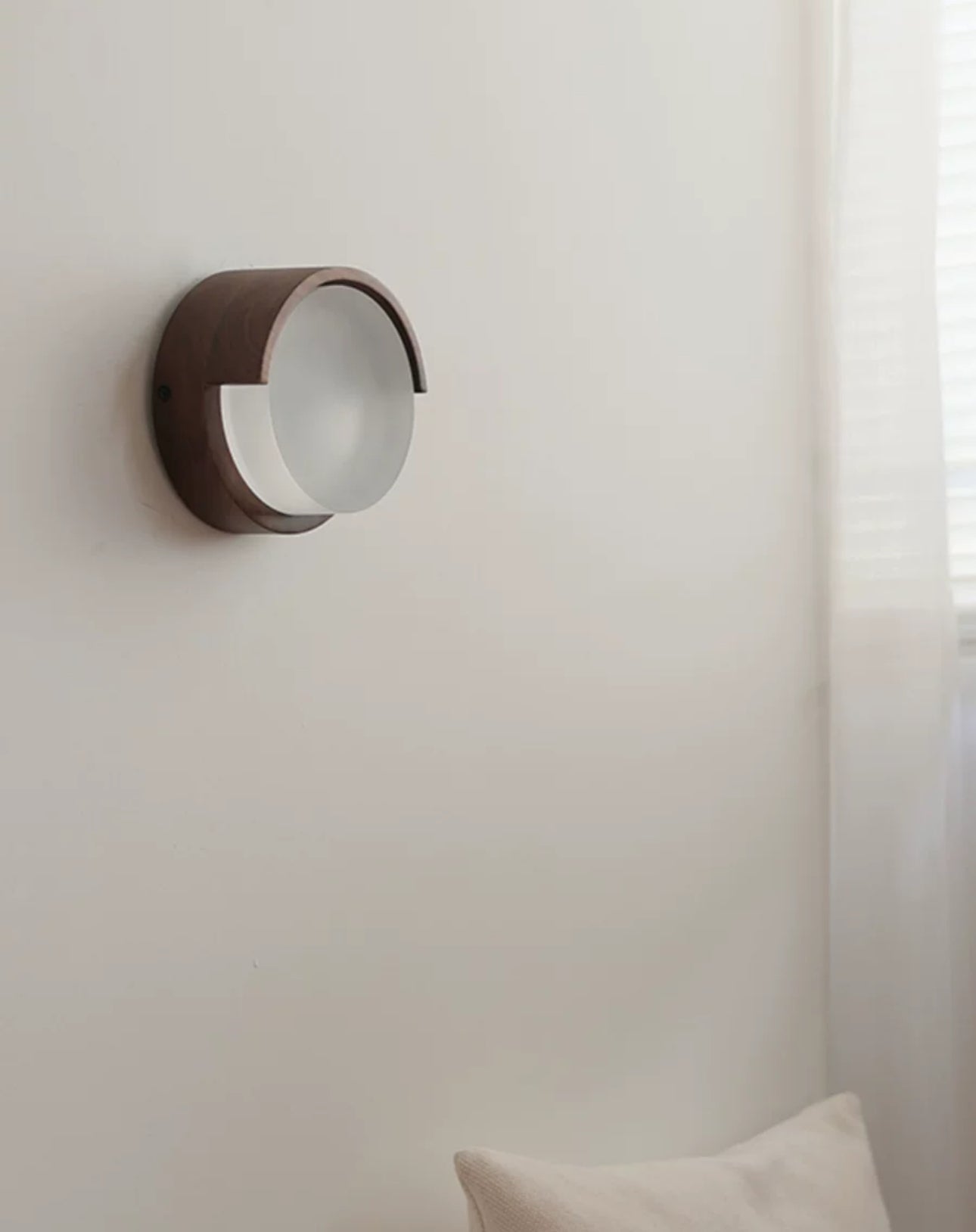 Japandi Walnut Wood 15x8cm Warm Led Lighting Elegant Design - Minimalist Wall Lamps