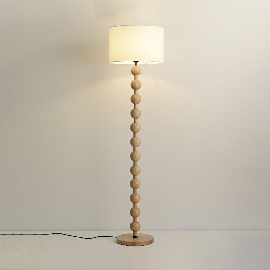 Japandi Wood Floor Lamp Barbell