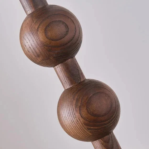 Japandi Wood Floor Lamp Barbell