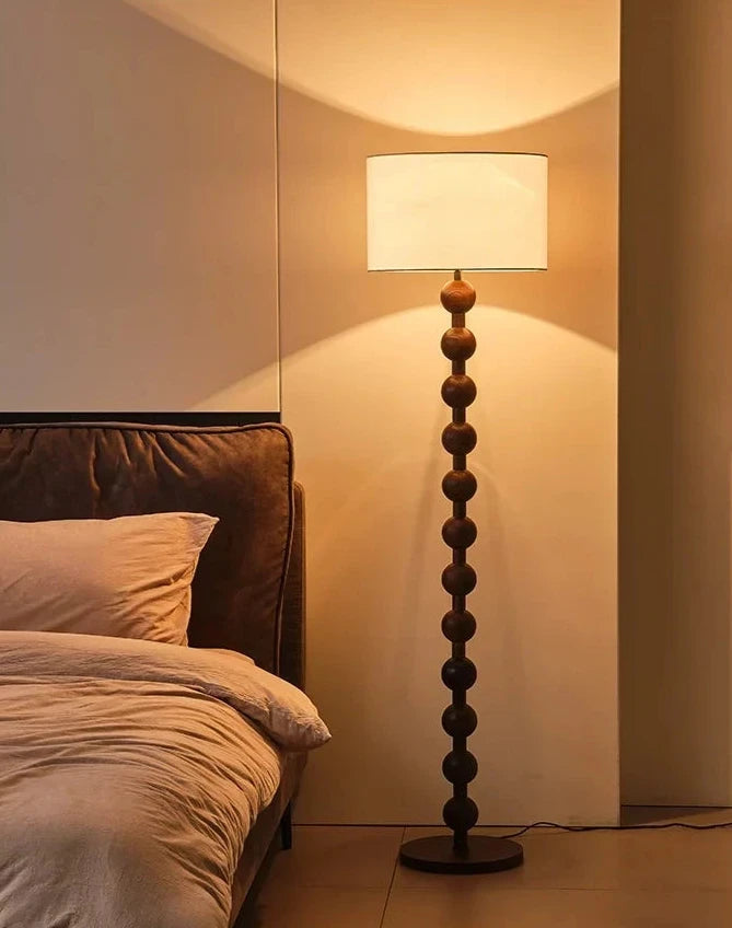 Japandi Wood Floor Lamp Barbell