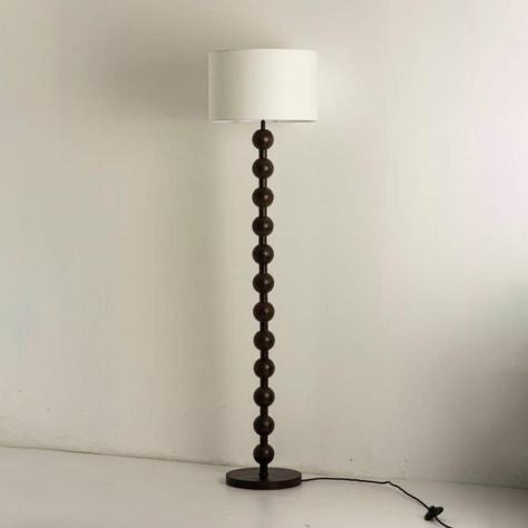 Japandi Wood Floor Lamp Barbell