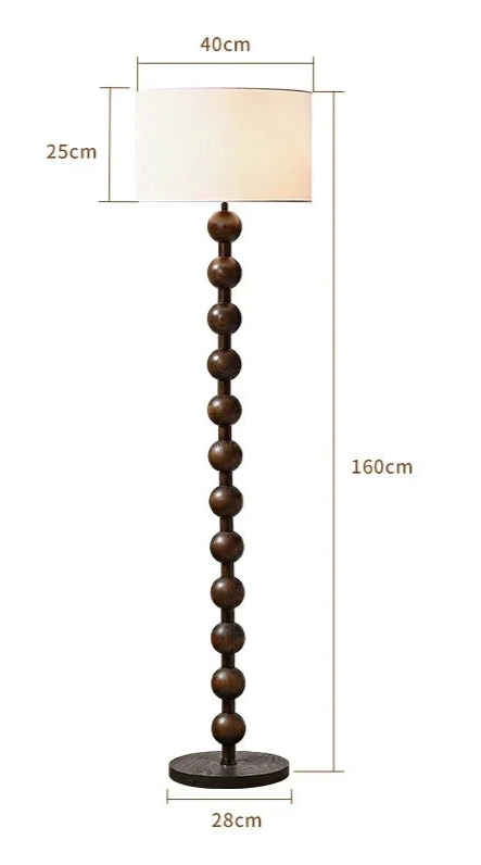 Japandi Wood Floor Lamp Barbell