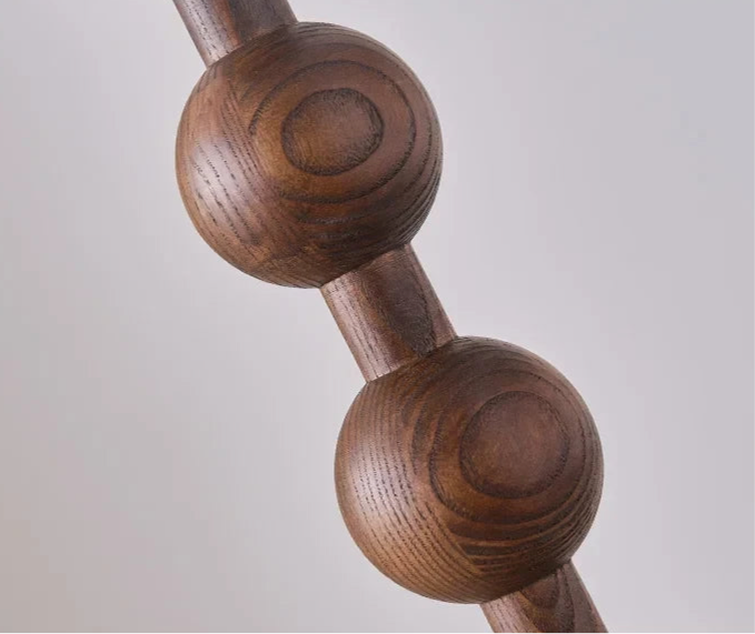 Japandi Wood Floor Lamp Barbell