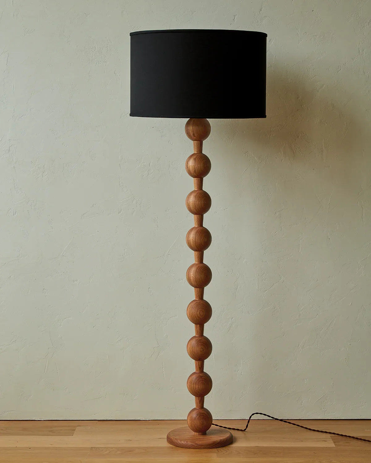 Japandi Wood Floor Lamp Barbell