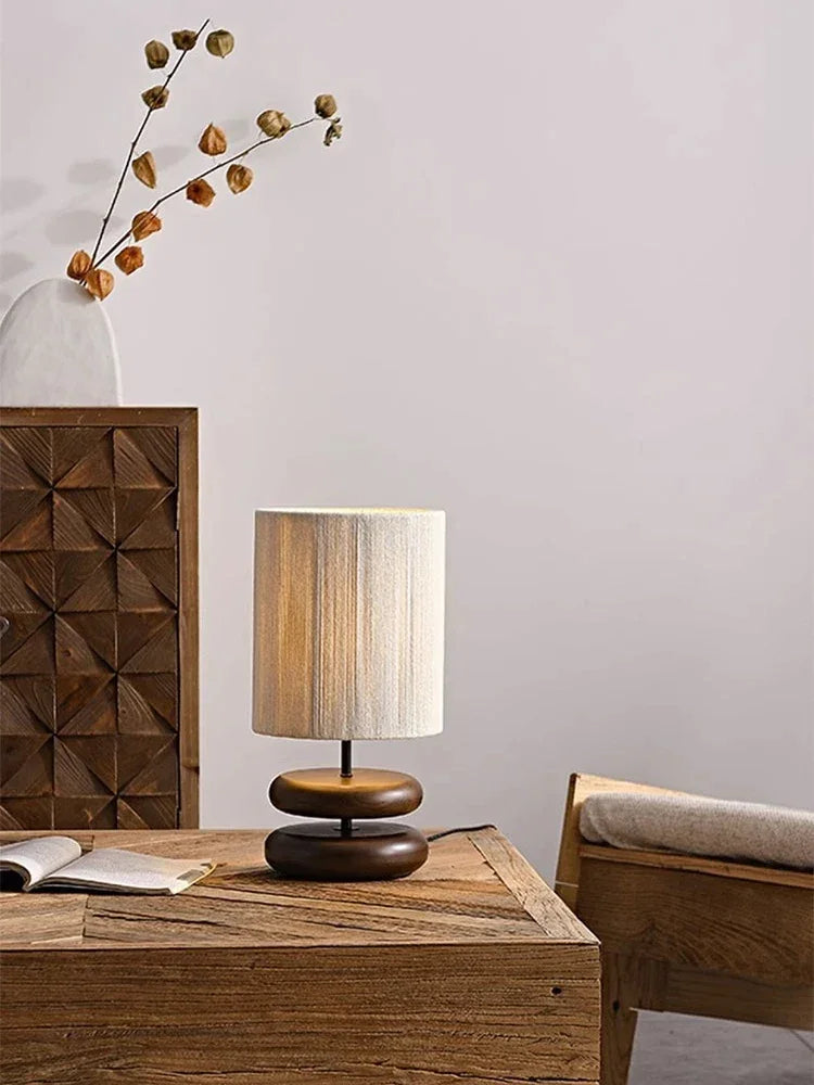 Japandi Lamp Creative Wood Table For Bedroom Living Room - Minimalist Lamps