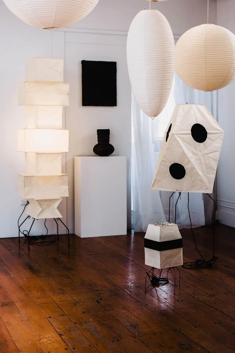 Akari Floor Lamp | Noguchi Lanterns | Rice Paper | Japandi Lamps For Living Room - Minimalist Floor Lamps