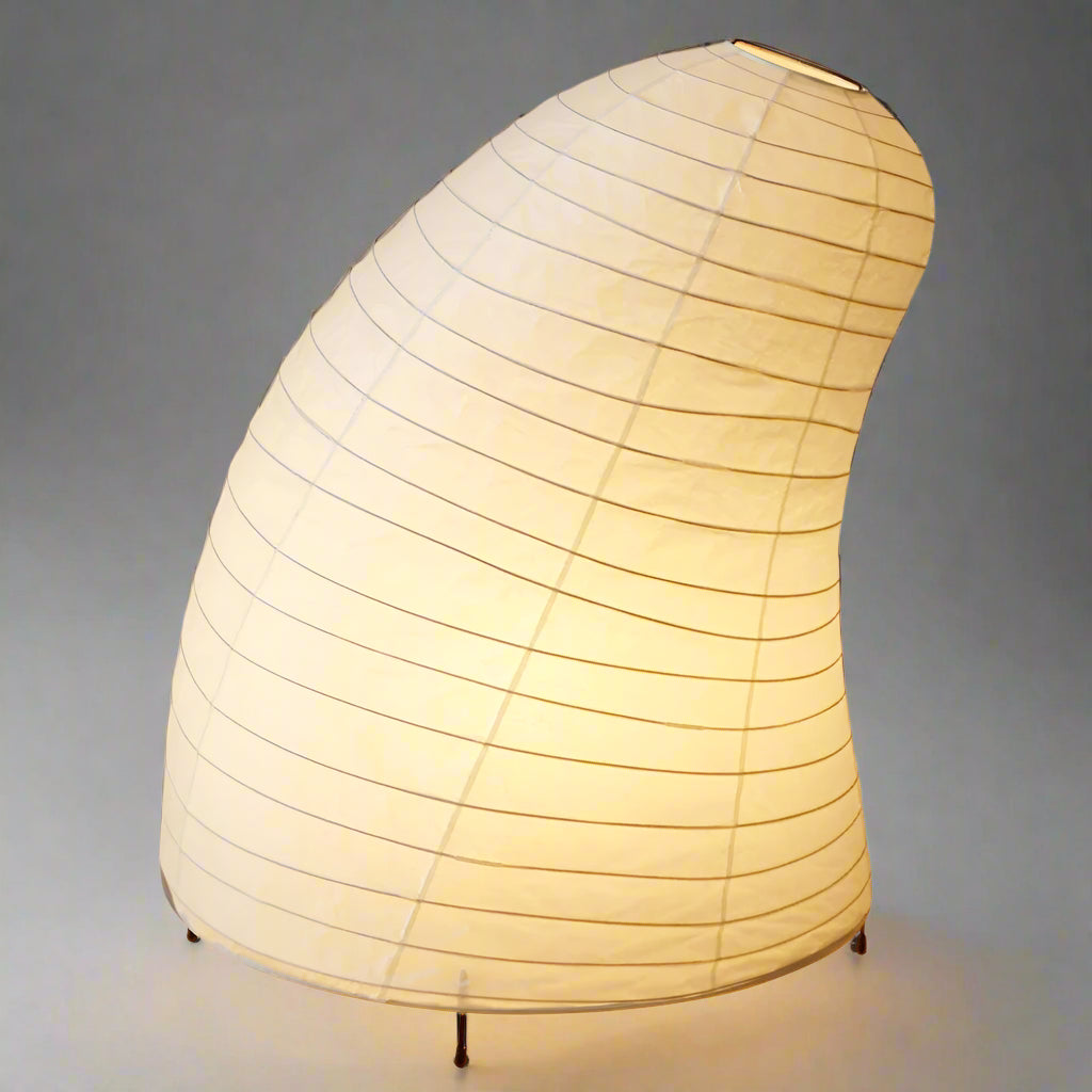 Akari Style Floor Lamp | Noguchi Inspired Rice Paper Lighting | Minimalist Japandi Decor - Floor Lamps