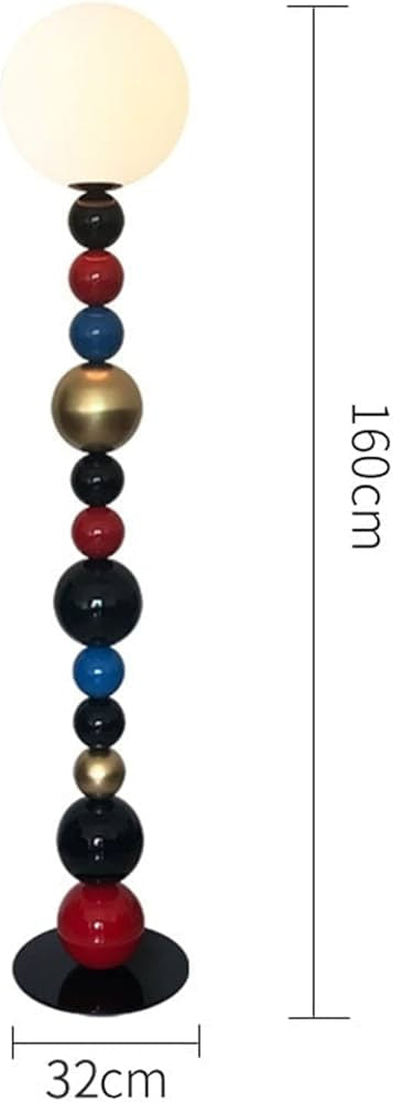 Modern Multicolor Sphere Floor Lamp ?? Creative Art Deco Lighting for Living Room or Bedroom - Lamps