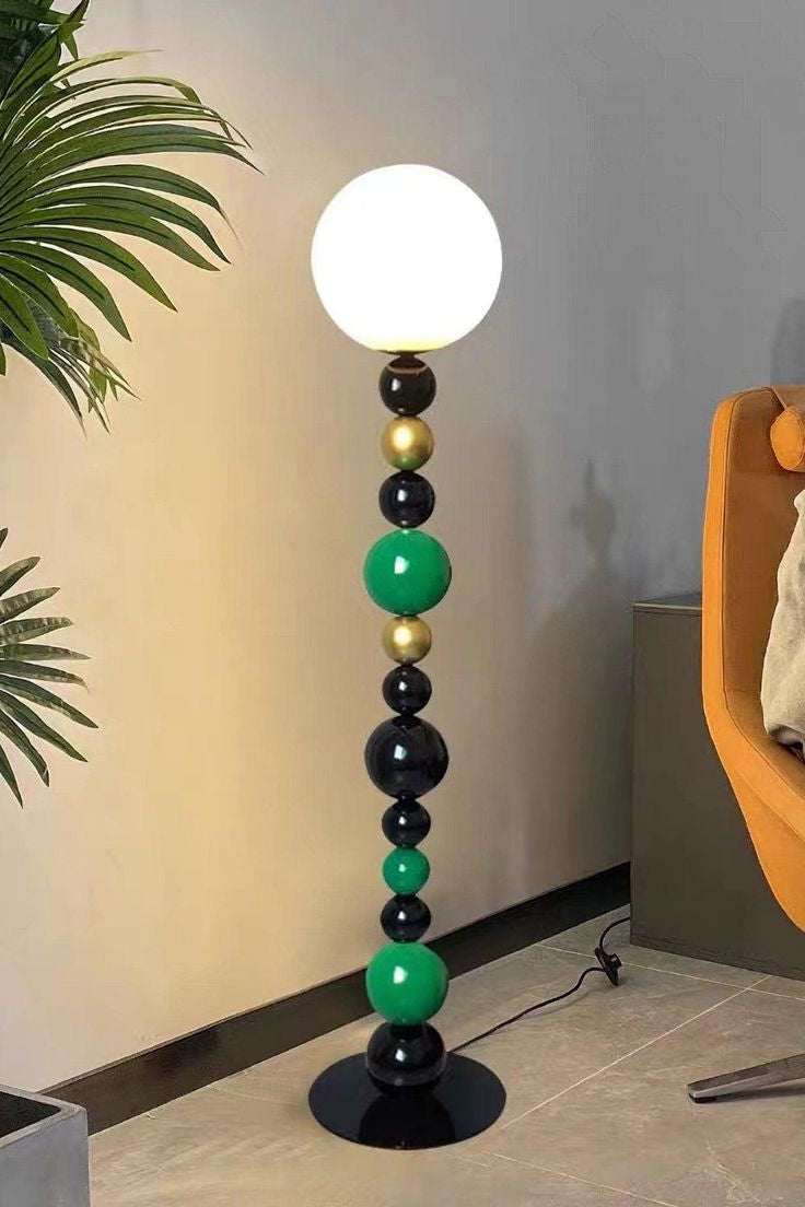 Modern Multicolor Sphere Floor Lamp ?? Creative Art Deco Lighting for Living Room or Bedroom - Lamps