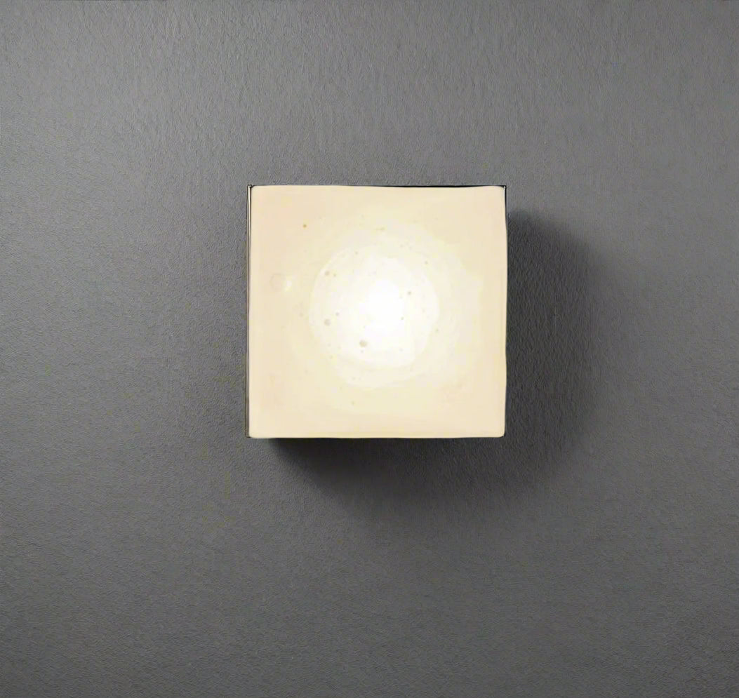 Minimalism Square Wall Lamp - Modern Glass & Iron 15x15 Cm - Minimalist Lamps