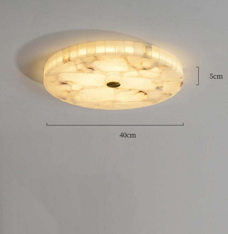 Luminous Marble Ceiling Light For Contemporary Living Room Bedroom - Flush Mounts