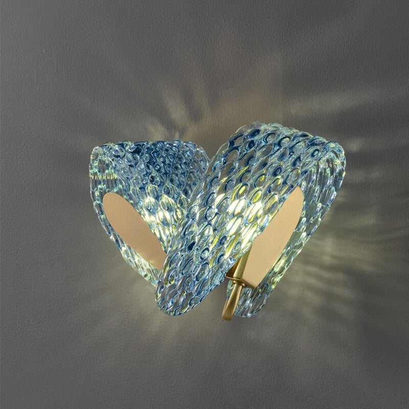 Blue Crystal Bows Wall Light Fixtures | Luxury Lamp For Living Room Dining Hotel - Modern Sconces
