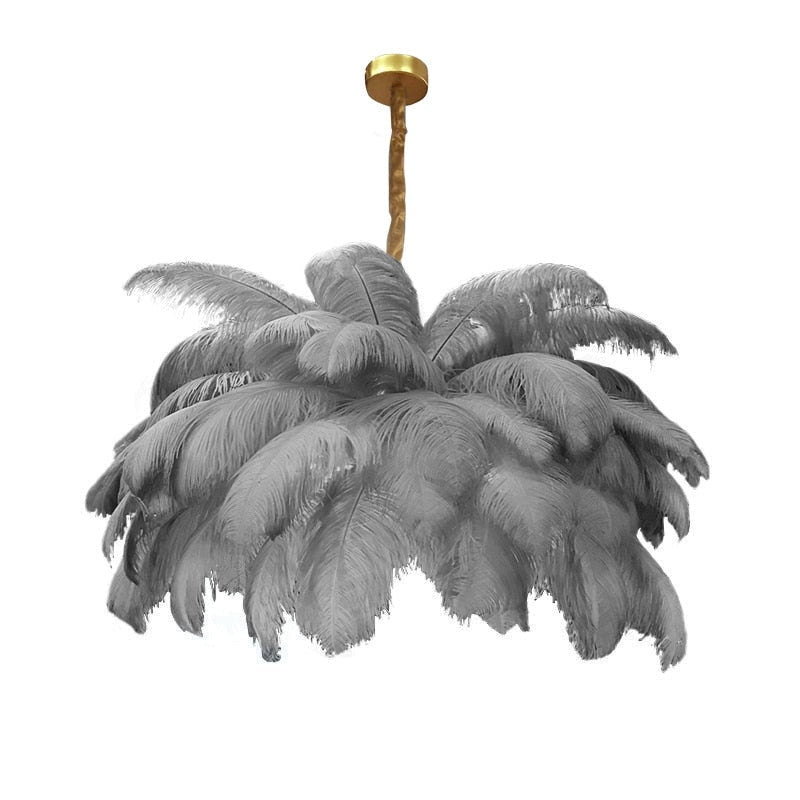 Feather Chandelier Semi-flush Hollywood Regency Decor For Luxury Living Room Bedroom - Chandeliers