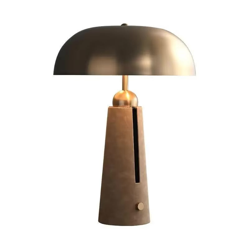 Modern Luxury Brass Dome Table Lamp – Vintage Accent for Living Room Bedroom or Office - Lamps