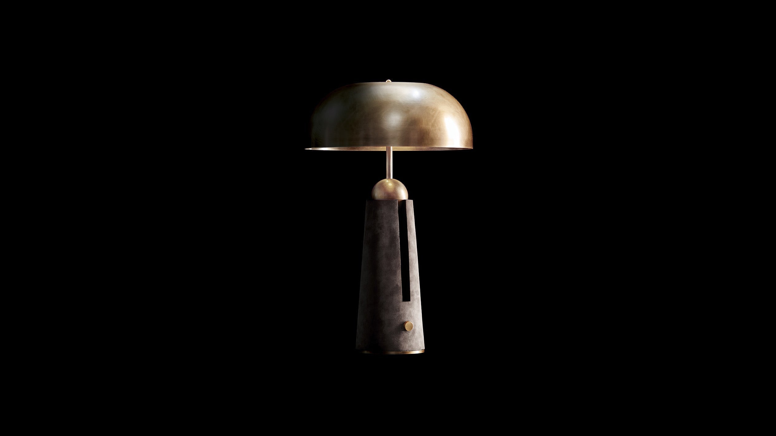 Modern Luxury Brass Dome Table Lamp – Vintage Accent for Living Room Bedroom or Office - Lamps