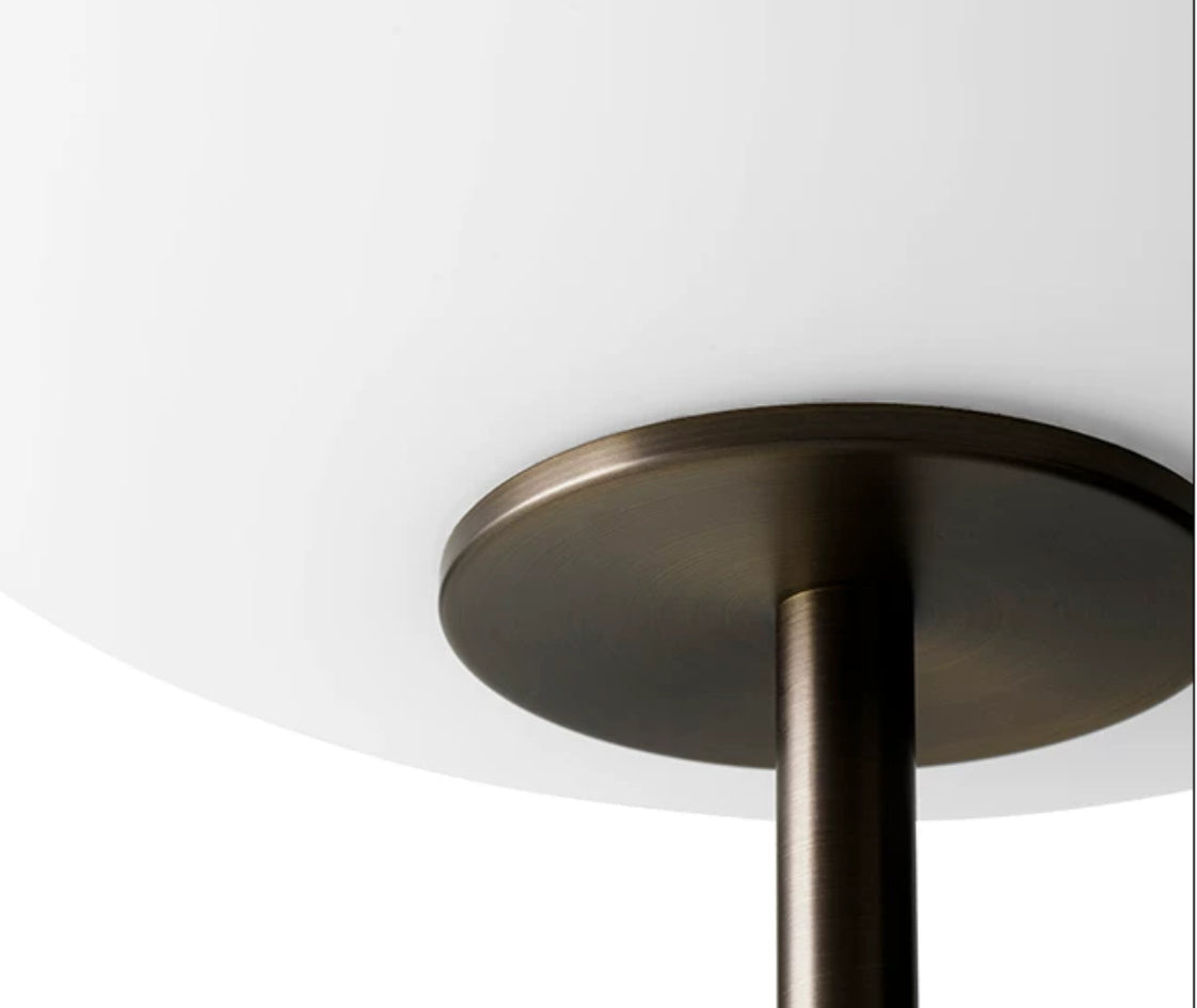 Torchiere Floor Lamps - Minimalist - Marble and Copper Finish