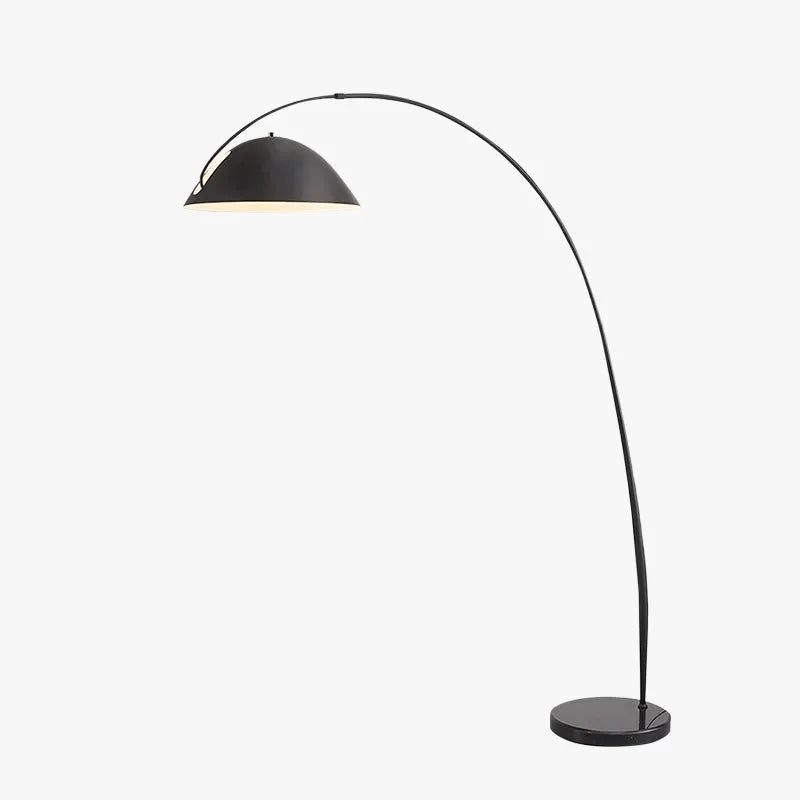 Minimalist Metal Black Arc Floor Lamp Sleek Design | Polished Chrome Finish - Lamps