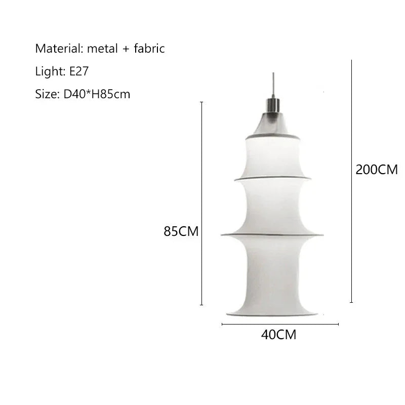 Minimalist Silk Wabi Sabi Led Pendant Lights - Lamps