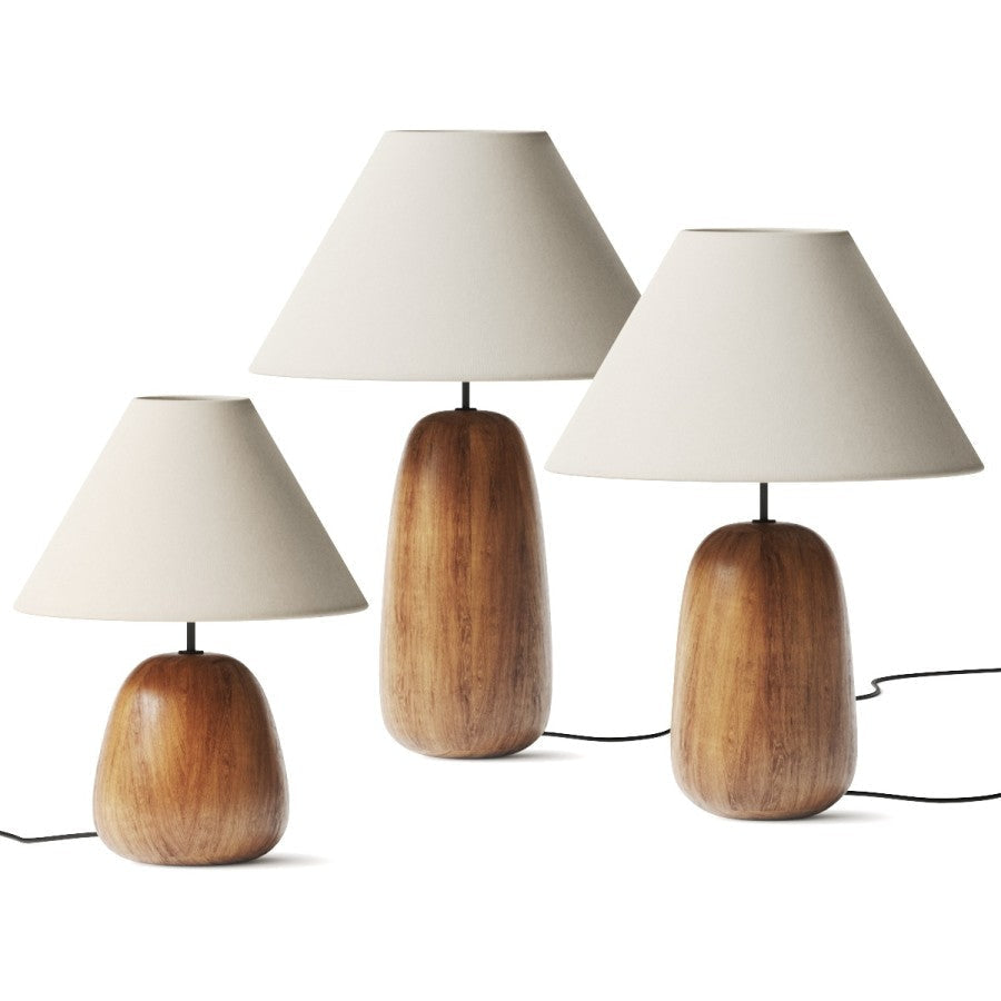 Minimalist Solid Wood Table Lamp | Bedside Lamp| Japandi Decor - Lamps