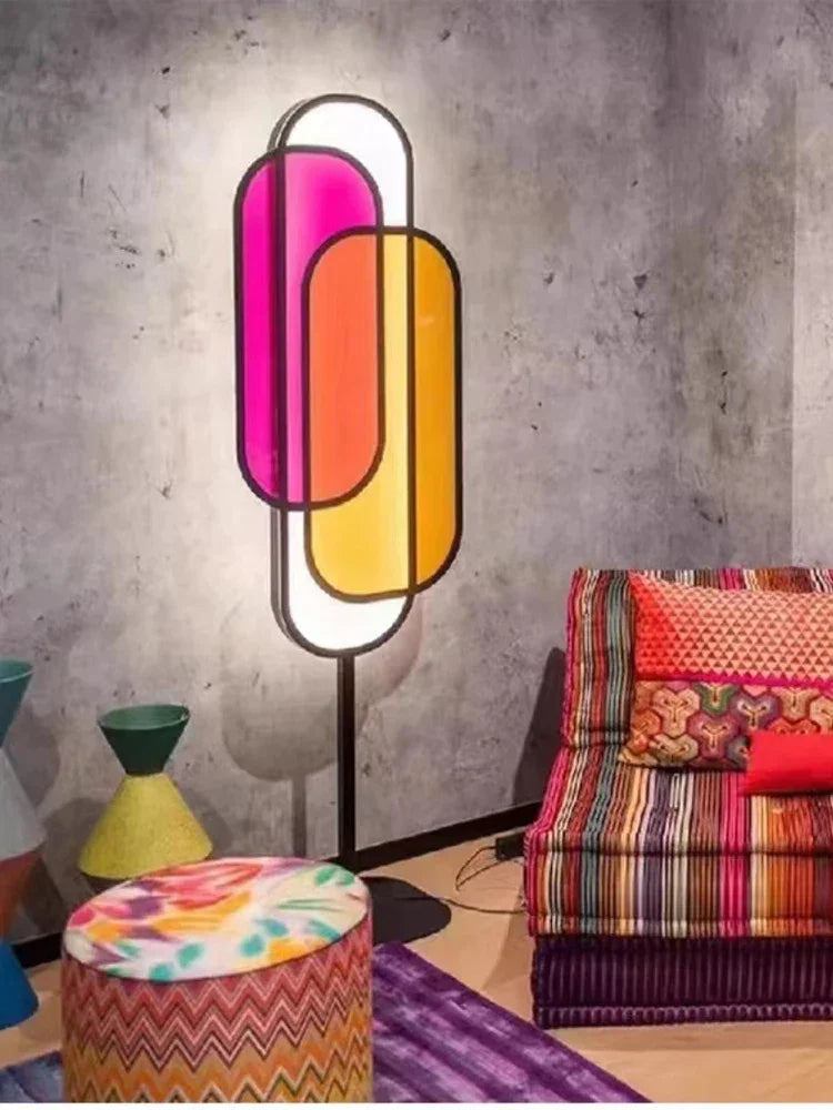 Modern Acryl Floor Lamp | Colorful Artlighting For Eclectic Contemporary Design Homes - Lamps