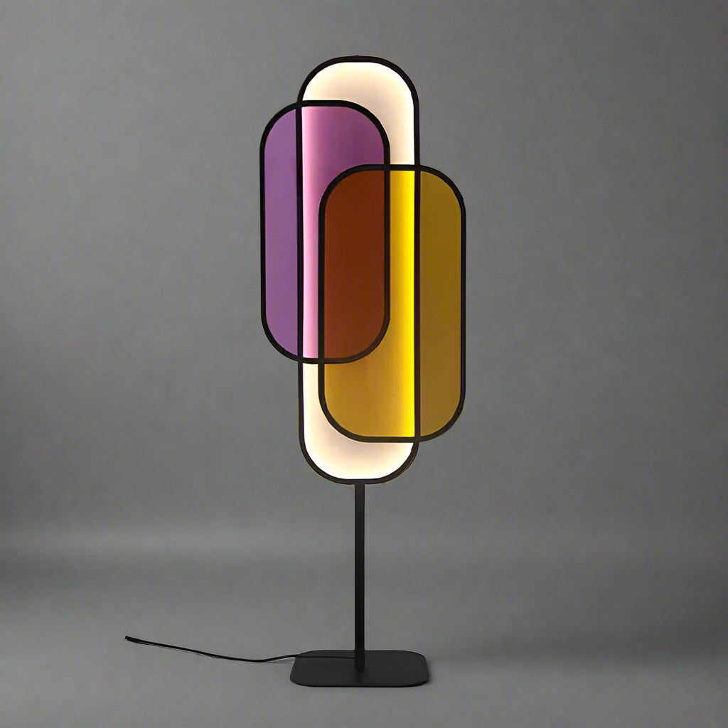 Modern Acryl Floor Lamp | Colorful Artlighting for Eclectic Contemporary Design Homes - Lamps