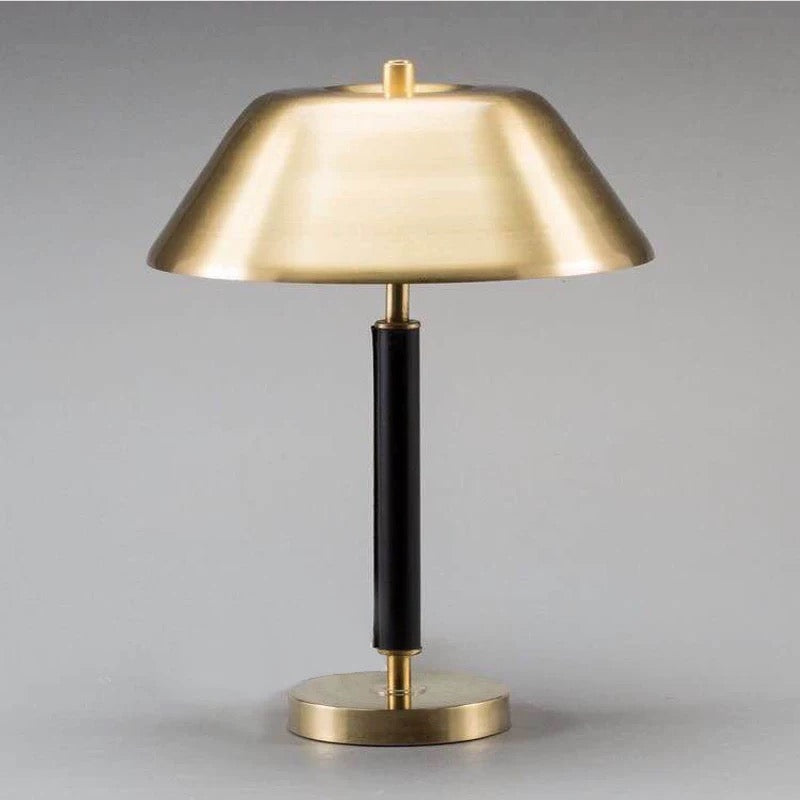 Modern Brass and Black Iron Table Lamp – Luxury Accent Light for Living Room or Bedroom - Lamps