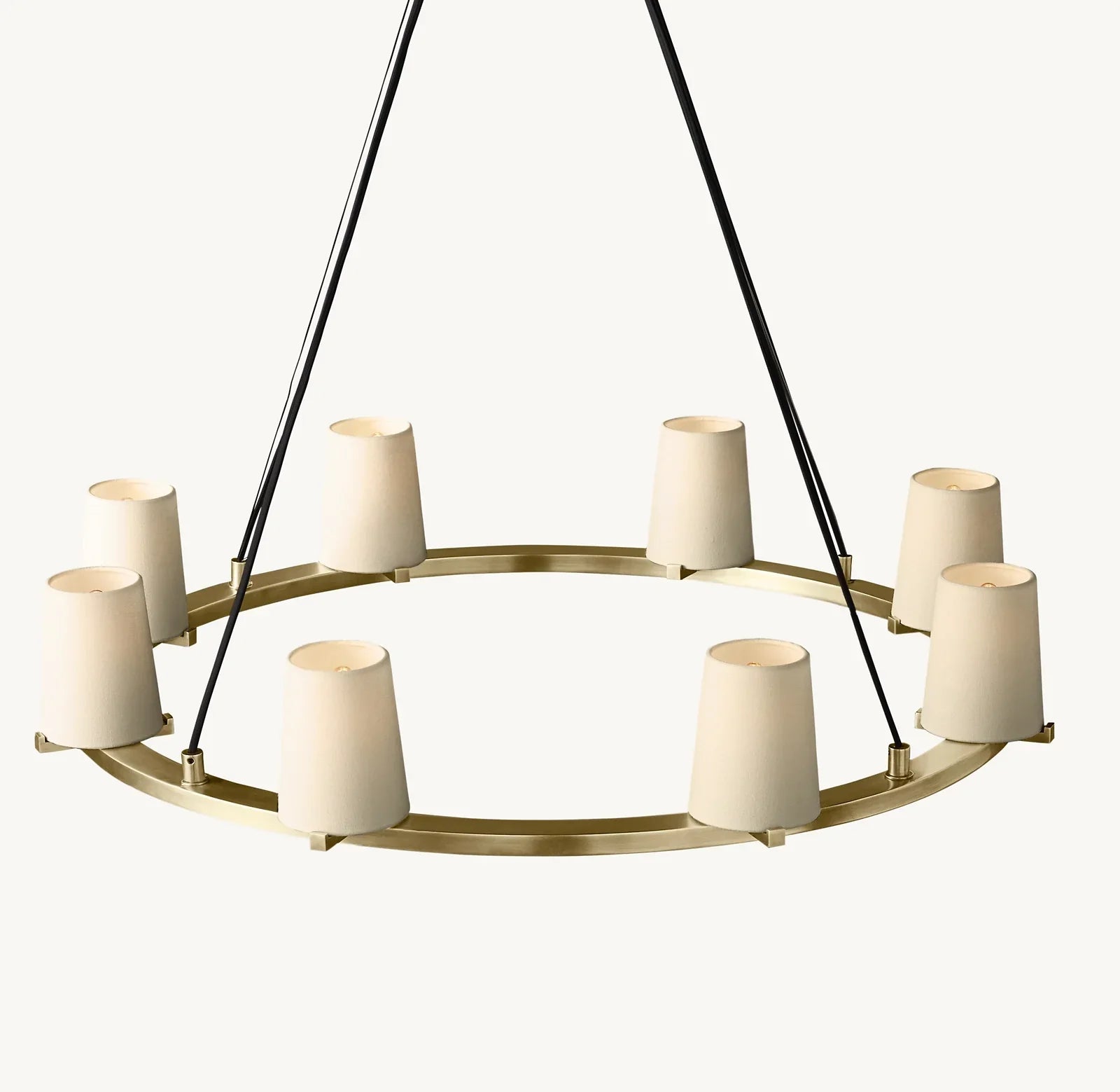 Modern Brass Candelabra Ring Chandelier for Dining Room or Foyer - Chandeliers