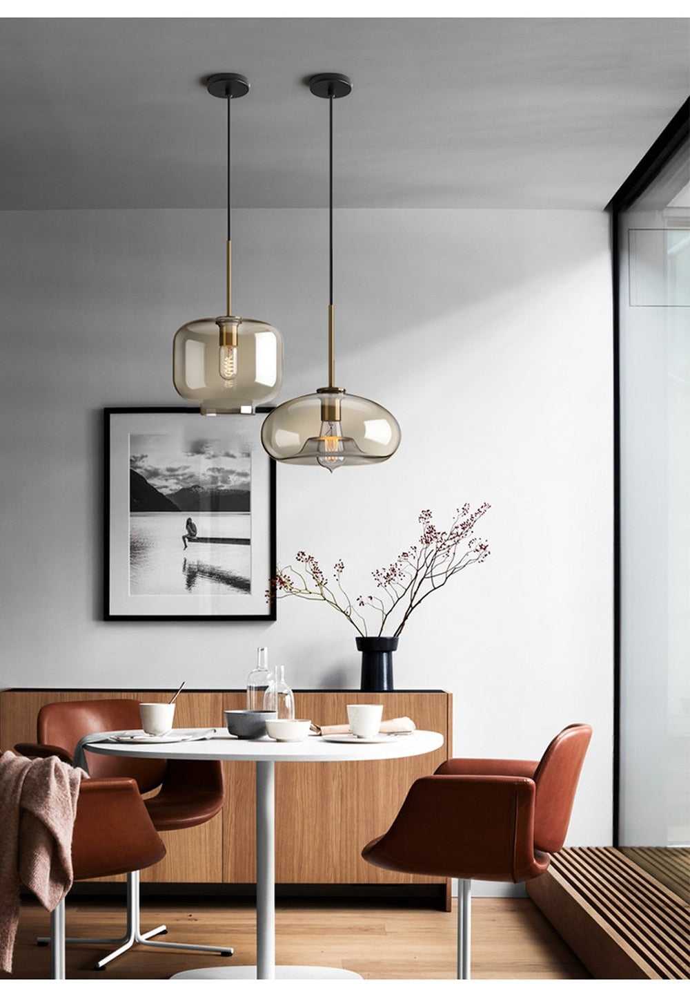 Modern Pendant Lighting | 1-light Glass Lamp | Kitchen Dining Room | Casalola - Lamps