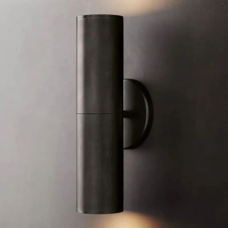 Modern Copper Led Wall Sconce – Dual Light Fixture in Bronze or Black for Indoor and Outdoor Spaces - Sconces