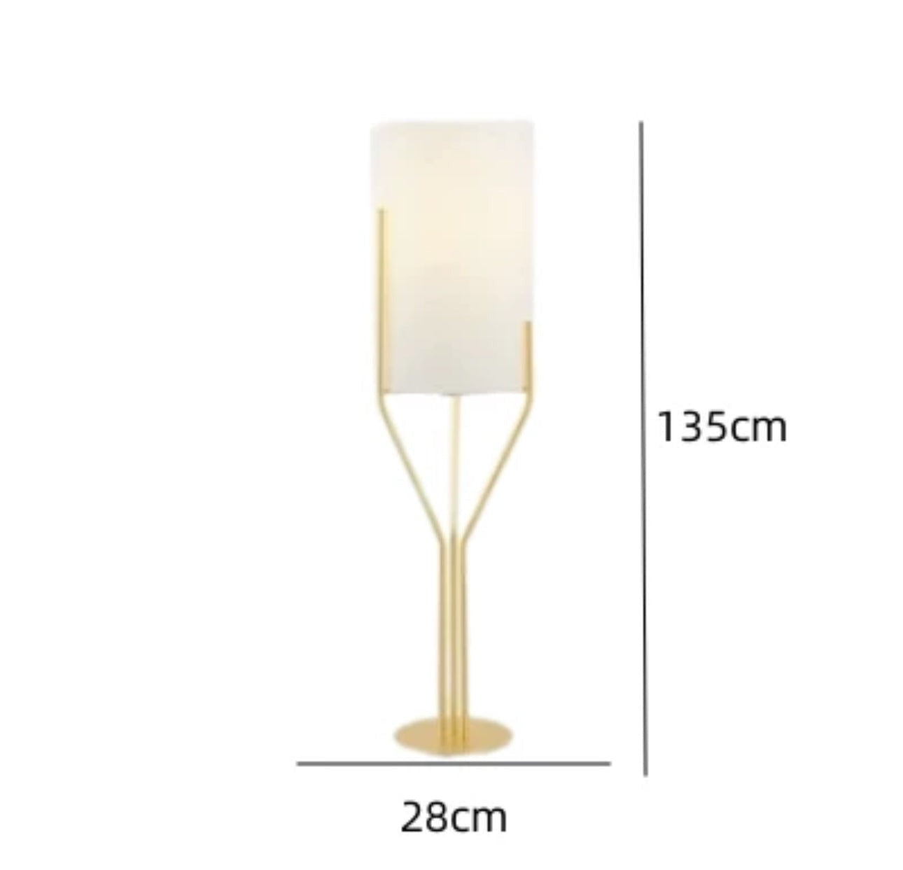 Modern Floor Lamp - Gold Finish Fabric Shade Warm Light Csa Ul Listed Ce - Lamps