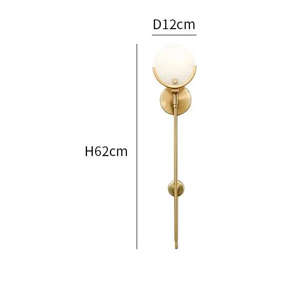 Modern Luxury Gold Marble Wall Lamp For Living Room Bedroom - Sconces