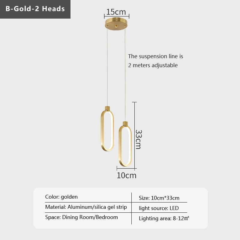 Modern Pendant Lighting | Metal Ring Led Gold Ceiling Light Fixtures | Casalola - Lamps